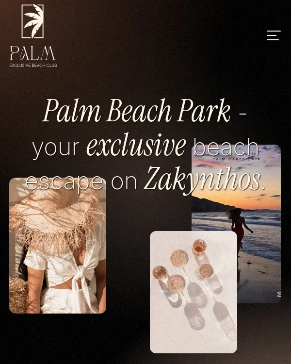 Στιγμιότυπο της αρχικής σελίδας του Palm Beach Park